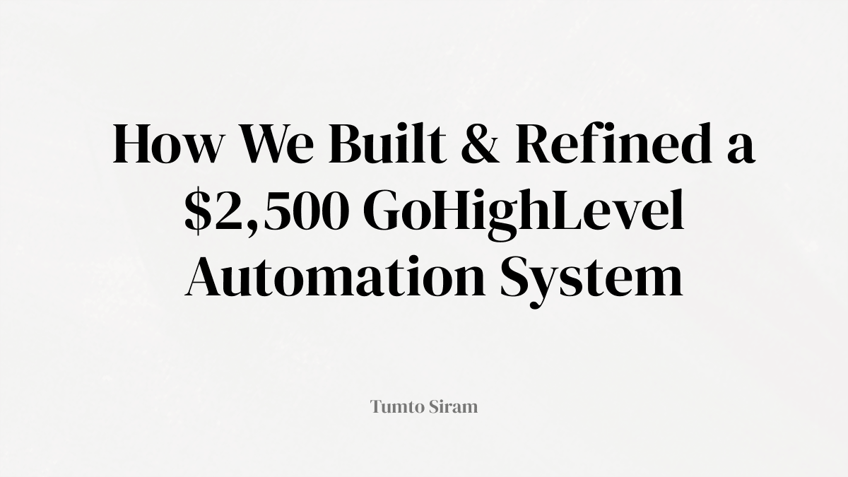 GoHighLevel two-pipeline automation system dashboard for roofing contractor lead management showing lead to appointment and appointment to outcome workflows
